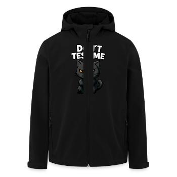 Ne me testez pas | Chat noir en colère Drôle Sarcastique -W - Veste softshell homme en polyester recyclé Stanley/Stella - noir - Devant - AI Model Male 185 light (185cm)