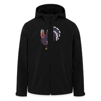 Turquie en Turquie oiseau volaille de poulet - Veste softshell homme en polyester recyclé Stanley/Stella - noir - Devant - AI Model Male 185 light (185cm)