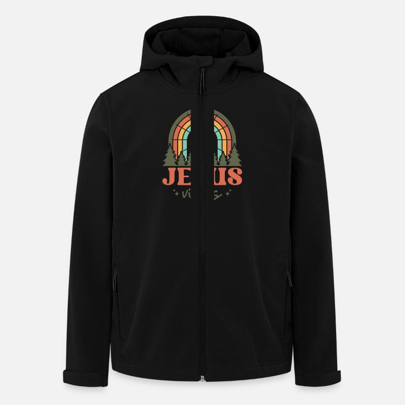 Jesus vibes - Recycelte Männer Softshell-Jacke von Stanley/Stella - Schwarz