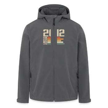 2012 Vintage - Retro 2012 Cadeau Anniversaire 2012 - Veste softshell homme en polyester recyclé Stanley/Stella - noir - Devant - AI Model Male 185 light (185cm)