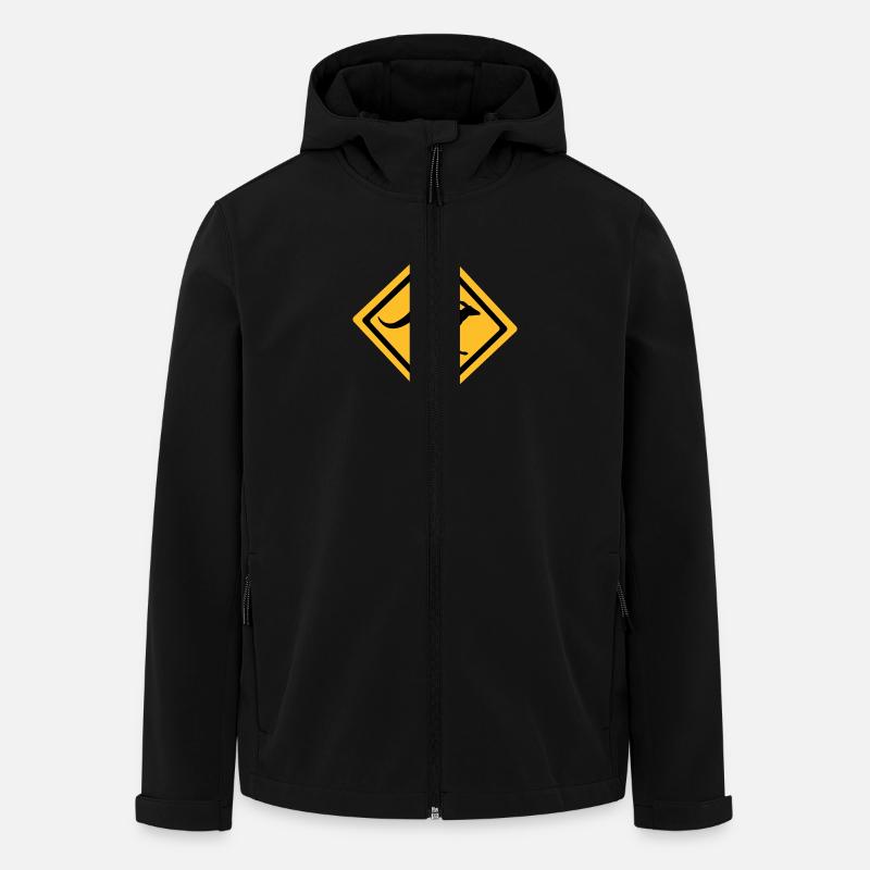 Kangourou australien Connexion - Veste softshell homme en polyester recyclé Stanley/Stella - noir