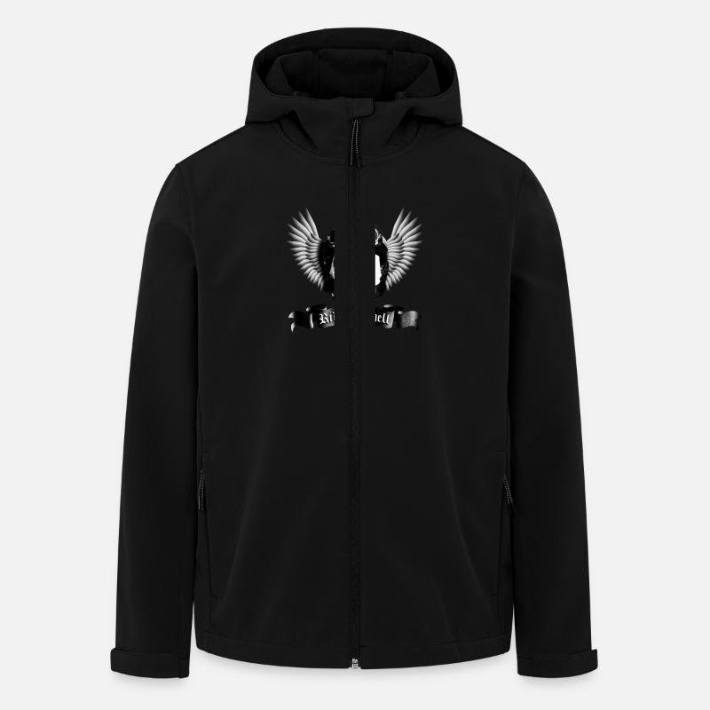 biker_skull_a_sw - Veste softshell homme en polyester recyclé Stanley/Stella - noir