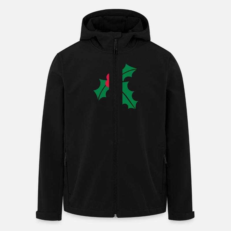 Stechpalme Weihnachten - Recycelte Männer Softshell-Jacke von Stanley/Stella - Schwarz