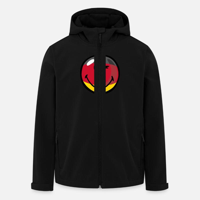 Smiley Germany - Recycelte Männer Softshell-Jacke von Stanley/Stella - Schwarz