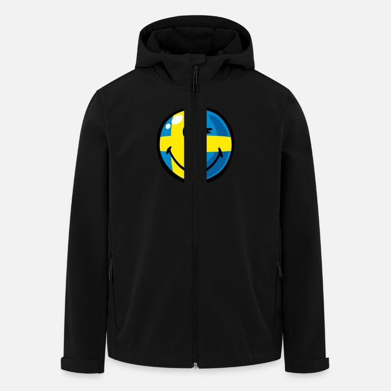 Smiley Flag Sweden - Recycelte Männer Softshell-Jacke von Stanley/Stella - Schwarz