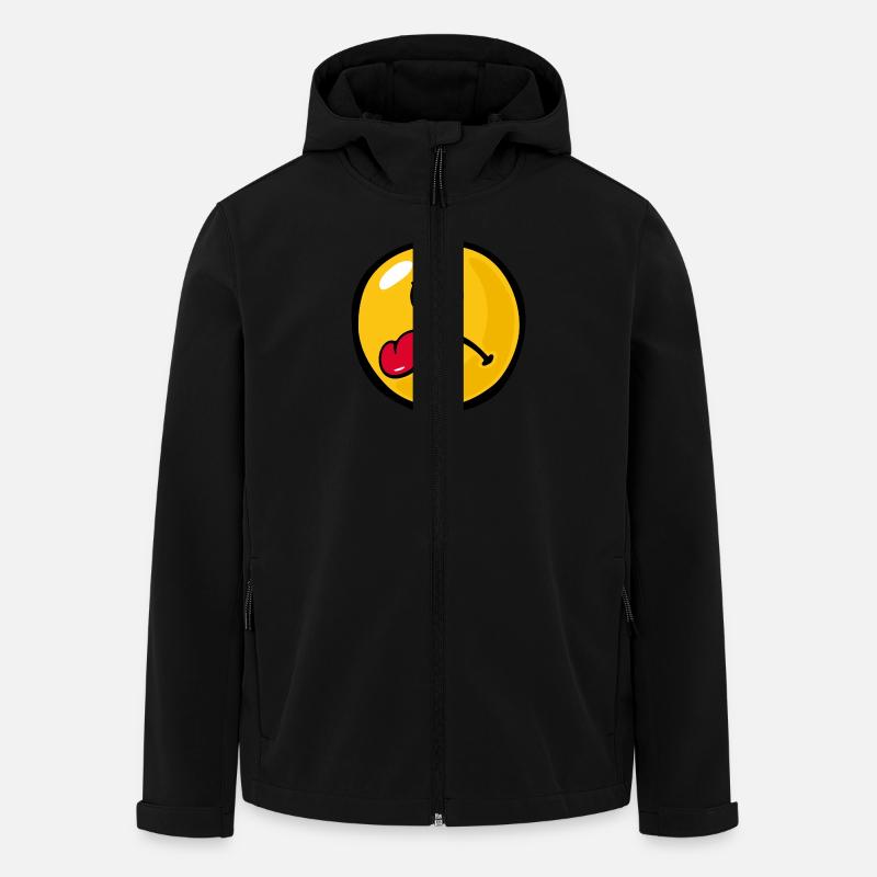 Smiley Anger Sour - Recycelte Männer Softshell-Jacke von Stanley/Stella - Schwarz