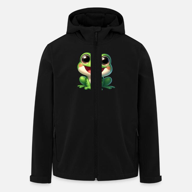 Frog / Frosch - Recycelte Männer Softshell-Jacke von Stanley/Stella - Schwarz