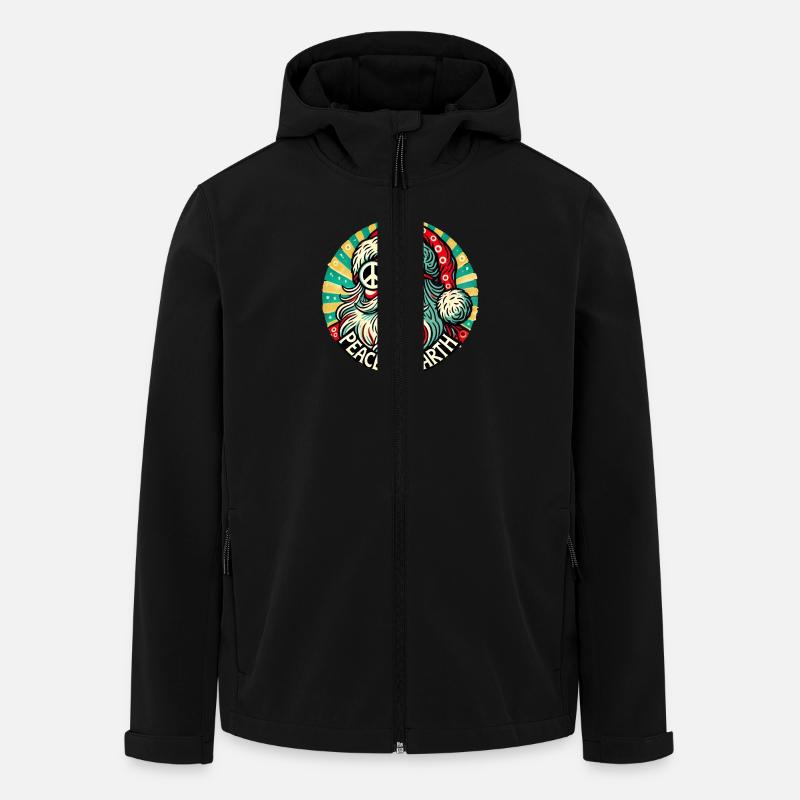 Friede auf Erden - Recycelte Männer Softshell-Jacke von Stanley/Stella - Schwarz