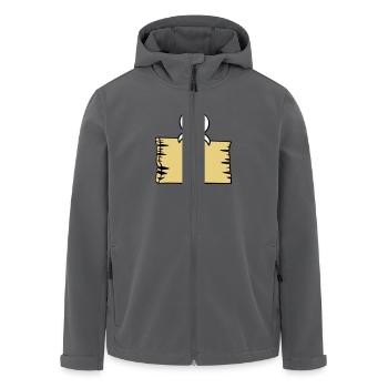 oiseau assis sur panneau en bois texte panneau cadre mignon - Veste softshell homme en polyester recyclé Stanley/Stella - noir - Devant - AI Model Male 185 light (185cm)