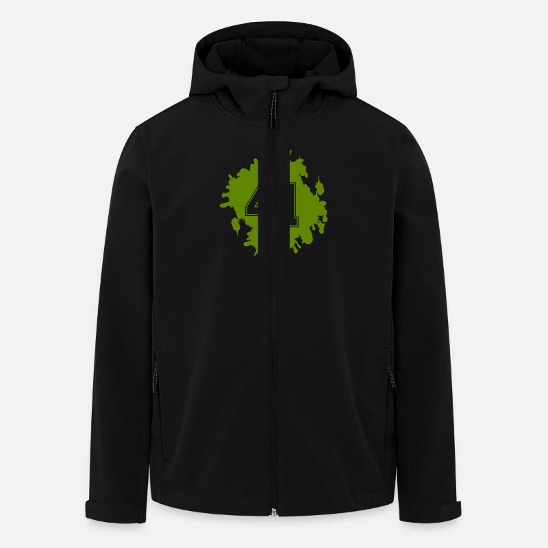 klecks 41 - Recycelte Männer Softshell-Jacke von Stanley/Stella - Schwarz