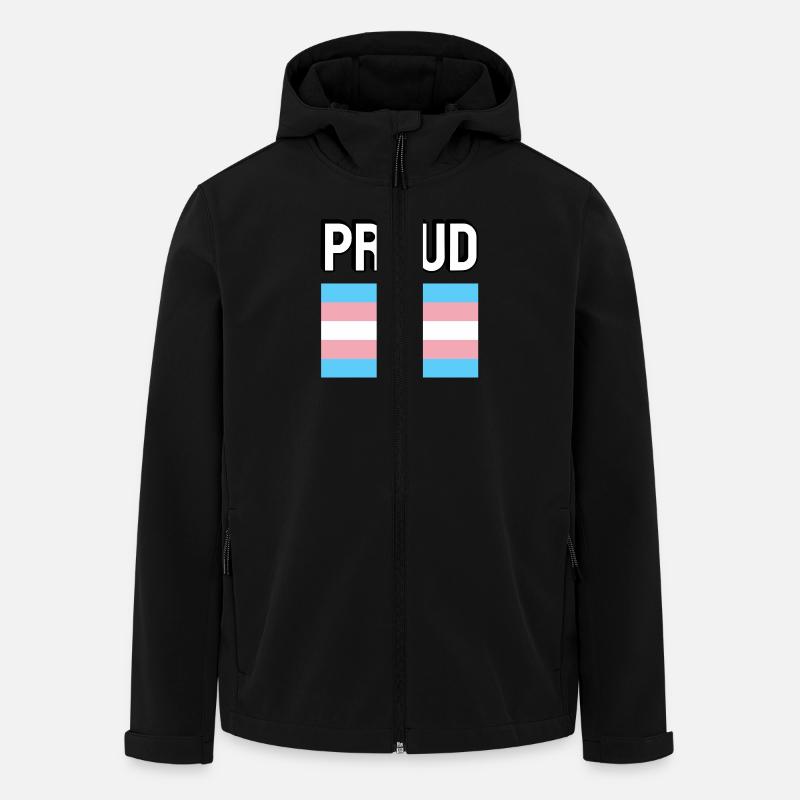 Trans Pride Transpride Flagge Stolz - Recycelte Männer Softshell-Jacke von Stanley/Stella - Schwarz