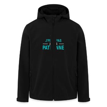 j'peux pas je suis patronne - Recycelte Männer Softshell-Jacke von Stanley/Stella - Schwarz - Vorne - AI Model Male 185 light (185cm)