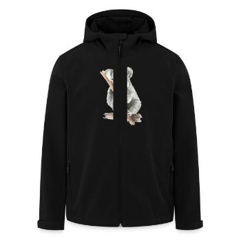 Koala - Recycelte Männer Softshell-Jacke von Stanley/Stella - Schwarz - Vorne - AI Model Male 185 light (185cm)