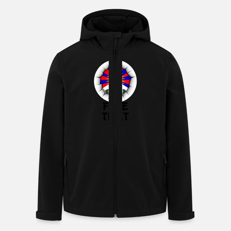 free tibet - Men’s Recycled Softshell Jacket by Stanley/Stella - black
