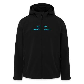 Glücklich Mach s dir selbst - Recycelte Männer Softshell-Jacke von Stanley/Stella - Schwarz - Vorne - AI Model Male 185 light (185cm)