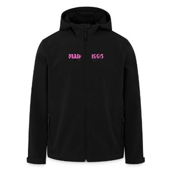 Fabriqué en 1996 - La perfection depuis le 1er jour - Veste softshell homme en polyester recyclé Stanley/Stella - noir - Devant - AI Model Male 185 light (185cm)