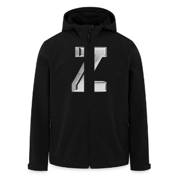 Chrome ,, Z " Métallisé - Veste softshell homme en polyester recyclé Stanley/Stella - noir - Devant - AI Model Male 185 light (185cm)