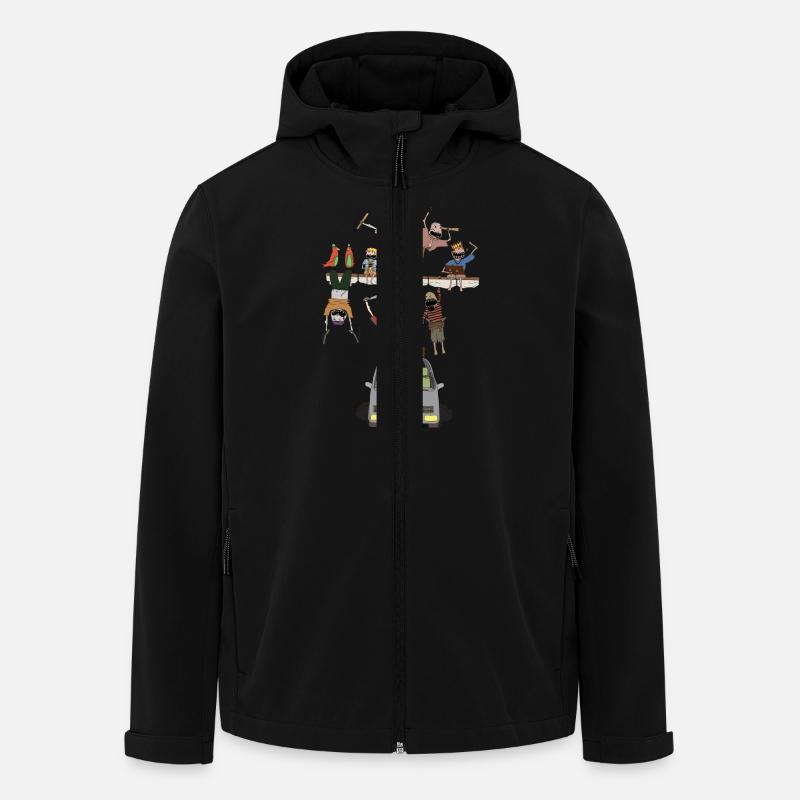 pirate ship car - Men’s Recycled Softshell Jacket by Stanley/Stella - black
