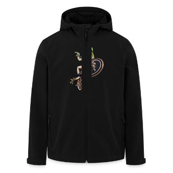 frog bmx - Recycelte Männer Softshell-Jacke von Stanley/Stella - Schwarz - Vorne - AI Model Male 185 light (185cm)