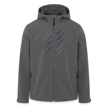 Streifen Muster Linien modern stylisch - Recycelte Männer Softshell-Jacke von Stanley/Stella - Schwarz - Vorne - AI Model Male 185 light (185cm)