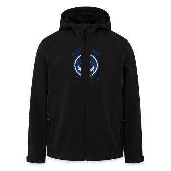 Hamburg - Recycelte Männer Softshell-Jacke von Stanley/Stella - Schwarz - Vorne - AI Model Male 185 light (185cm)