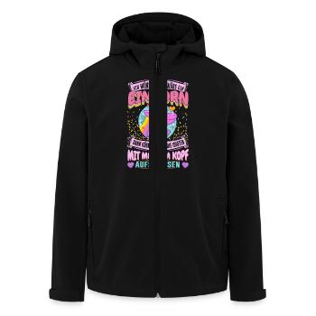 Unicorn - idiots skewer - Men’s Recycled Softshell Jacket by Stanley/Stella - black - Front - AI Model Male 185 light (185cm)