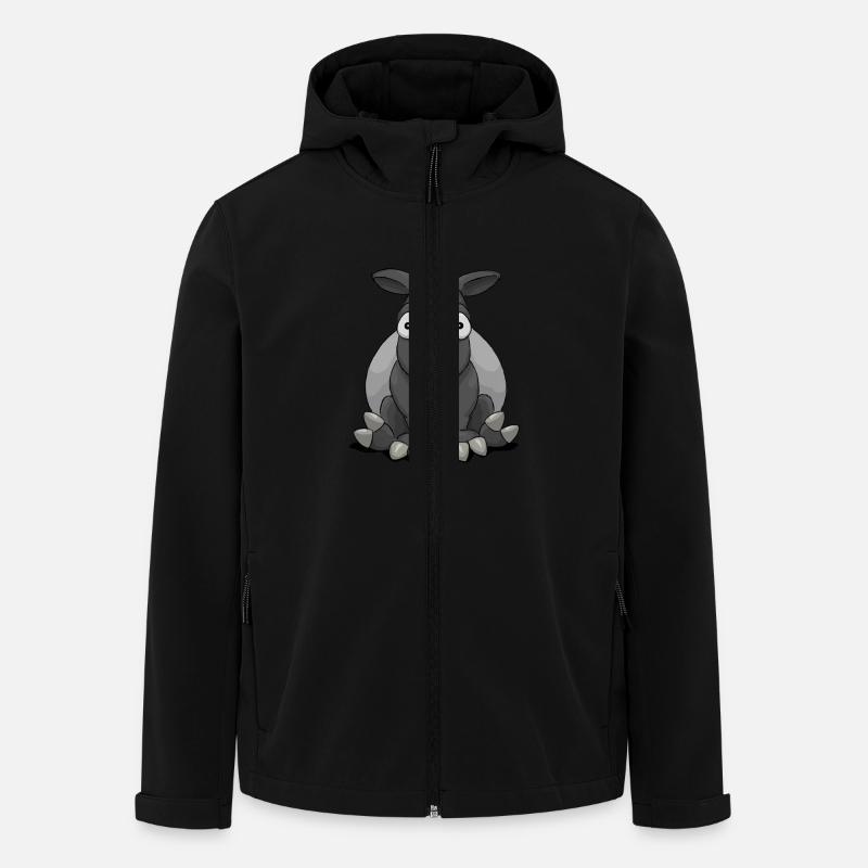 Einhorn-Tapir - Recycelte Männer Softshell-Jacke von Stanley/Stella - Schwarz