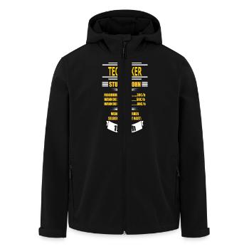 TECHNIKER - Recycelte Männer Softshell-Jacke von Stanley/Stella - Schwarz - Vorne - AI Model Male 185 light (185cm)
