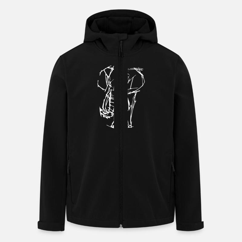 Elefant - Recycelte Männer Softshell-Jacke von Stanley/Stella - Schwarz