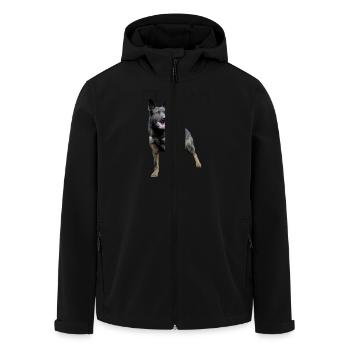 German Shepherd Dog - Men’s Recycled Softshell Jacket by Stanley/Stella - black - Front - AI Model Male 185 light (185cm)