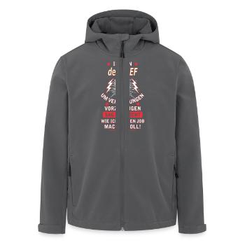 der CHEF - Recycelte Männer Softshell-Jacke von Stanley/Stella - Schwarz - Vorne - AI Model Male 185 light (185cm)
