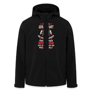 GERÄTEWART - Recycelte Männer Softshell-Jacke von Stanley/Stella - Schwarz - Vorne - AI Model Male 185 light (185cm)