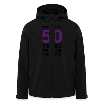 Es hat 50 Jahre gedauert, um so gut auszusehen! - Recycelte Männer Softshell-Jacke von Stanley/Stella - Schwarz - Vorne - AI Model Male 185 light (185cm)