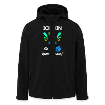 Ich bin 1 Jahr eins Kinder Geburtstag Party witzig - Recycelte Männer Softshell-Jacke von Stanley/Stella - Schwarz - Vorne - AI Model Male 185 light (185cm)