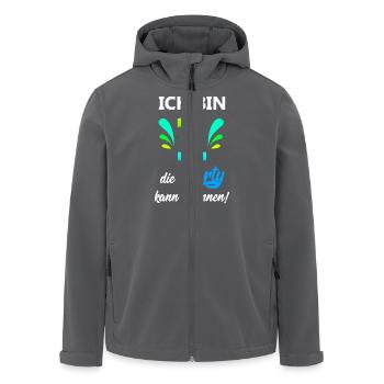 Ich bin 1 Jahr eins Kinder Geburtstag Party witzig - Recycelte Männer Softshell-Jacke von Stanley/Stella - Anthrazit - Vorne - AI Model Male 185 light (185cm)