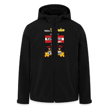 Wahre Legenden Kärntner Kärnten Österreich geboren - Recycelte Männer Softshell-Jacke von Stanley/Stella - Schwarz - Vorne - AI Model Male 185 light (185cm)