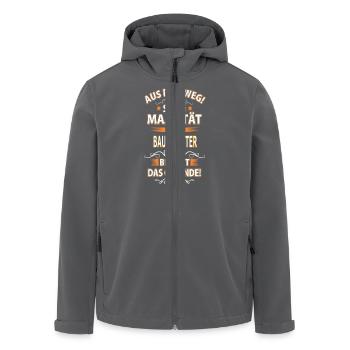 BAUARBEITER - Recycelte Männer Softshell-Jacke von Stanley/Stella - Schwarz - Vorne - AI Model Male 185 light (185cm)
