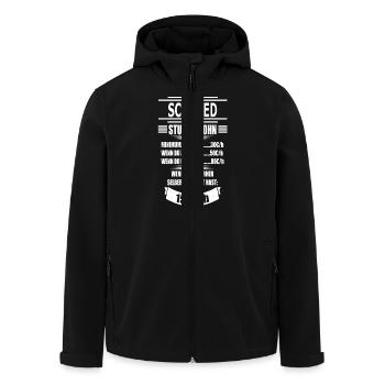 SCHMIED - Recycelte Männer Softshell-Jacke von Stanley/Stella - Schwarz - Vorne - AI Model Male 185 light (185cm)