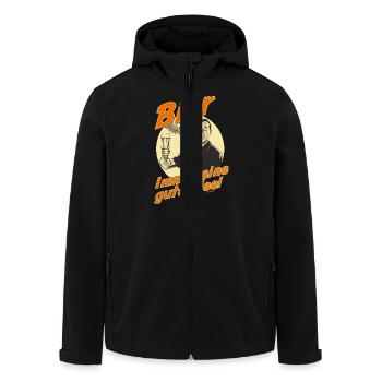 AD Bier gute Idee - Geburtstags Geschenk - - Recycelte Männer Softshell-Jacke von Stanley/Stella - Schwarz - Vorne - AI Model Male 185 light (185cm)