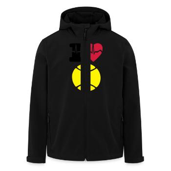 I love tennis - Veste softshell homme en polyester recyclé Stanley/Stella - noir - Devant - AI Model Male 185 light (185cm)