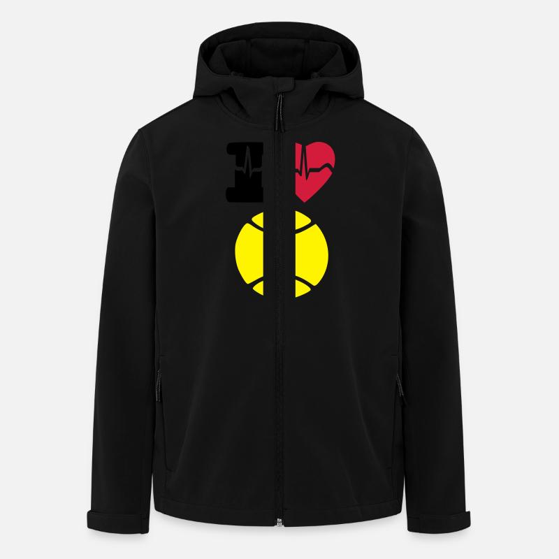 Ich Liebe Tennis - Recycelte Männer Softshell-Jacke von Stanley/Stella - Schwarz