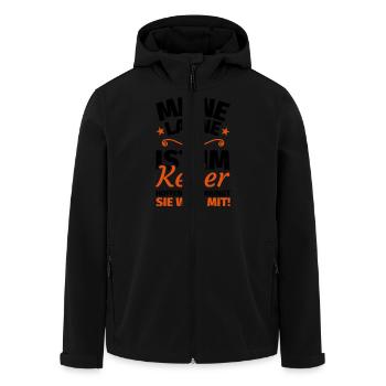 Meine Laune ist im Keller - Recycelte Männer Softshell-Jacke von Stanley/Stella - Schwarz - Vorne - AI Model Male 185 light (185cm)