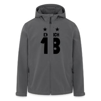 Endlich 18 - Recycelte Männer Softshell-Jacke von Stanley/Stella - Schwarz - Vorne - AI Model Male 185 light (185cm)