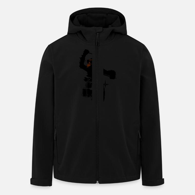 music monkey - Recycelte Männer Softshell-Jacke von Stanley/Stella - Schwarz