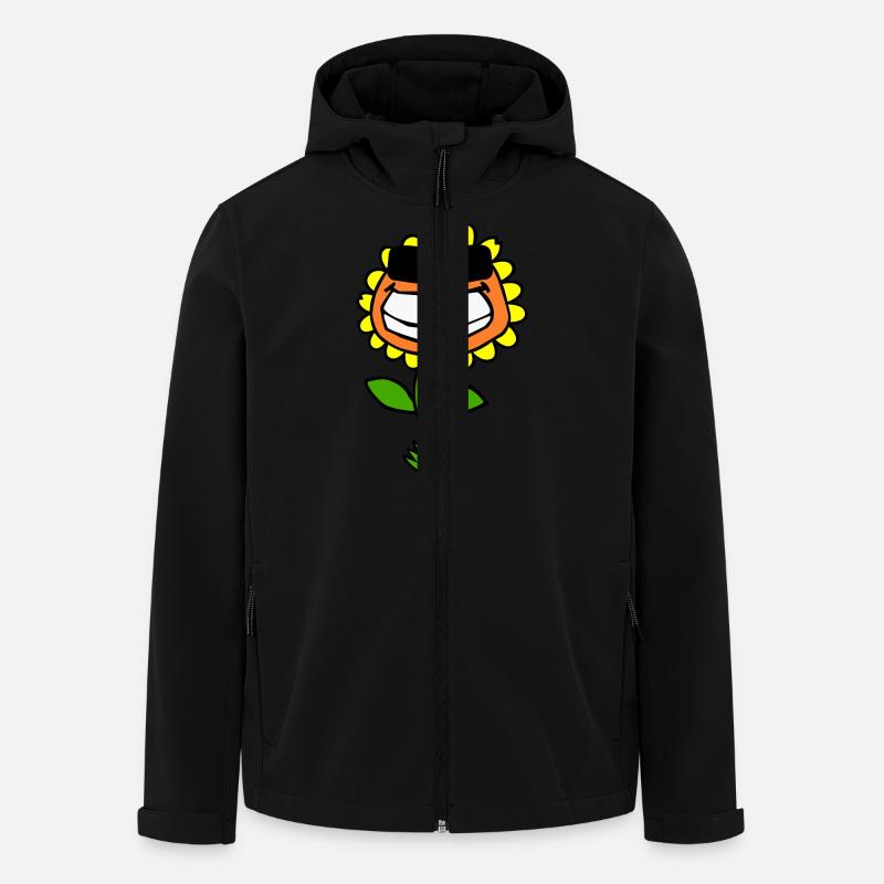 Sonnenblume - Recycelte Männer Softshell-Jacke von Stanley/Stella - Schwarz