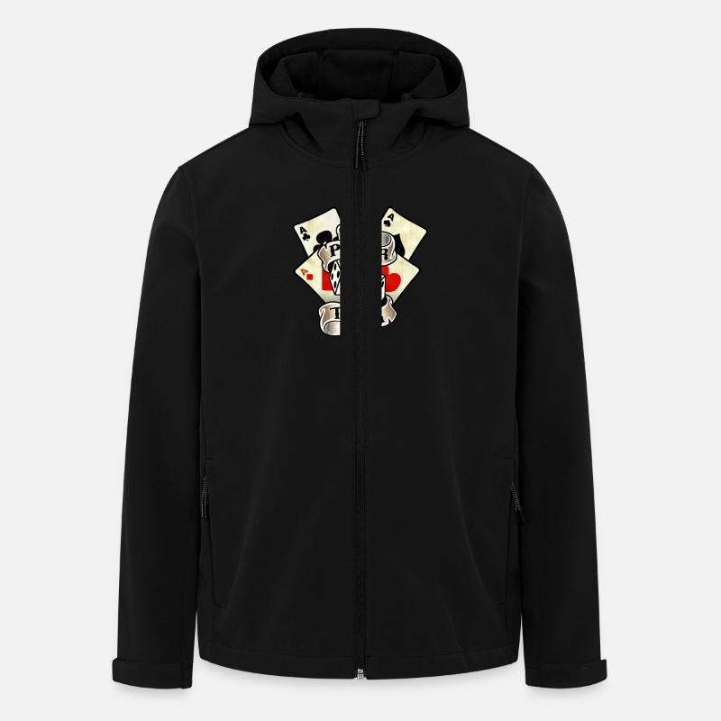 poker team design 8 - Recycelte Männer Softshell-Jacke von Stanley/Stella - Schwarz