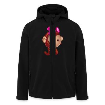 Affenmädchen kawaii png - Recycelte Männer Softshell-Jacke von Stanley/Stella - Schwarz - Vorne - AI Model Male 185 light (185cm)