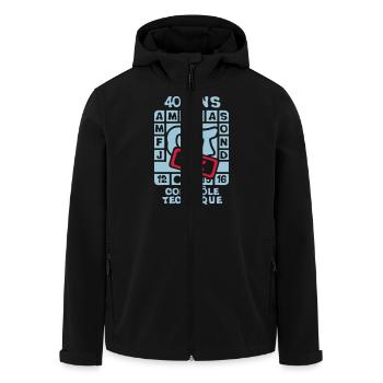 40 ans controle technique anniversaire - Veste softshell homme en polyester recyclé Stanley/Stella - noir - Devant - AI Model Male 185 light (185cm)