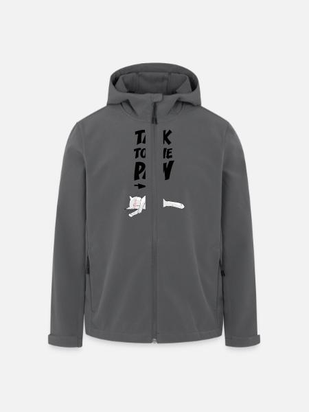 Parle à ma patte ! - Veste softshell homme en polyester recyclé Stanley/Stella - noir