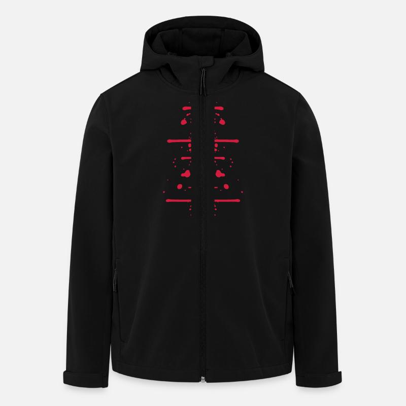 Sang en miroir - Veste softshell homme en polyester recyclé Stanley/Stella - noir